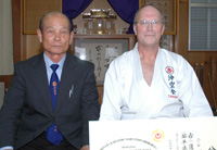 Master Nakahodo and Sensei Dunnigan